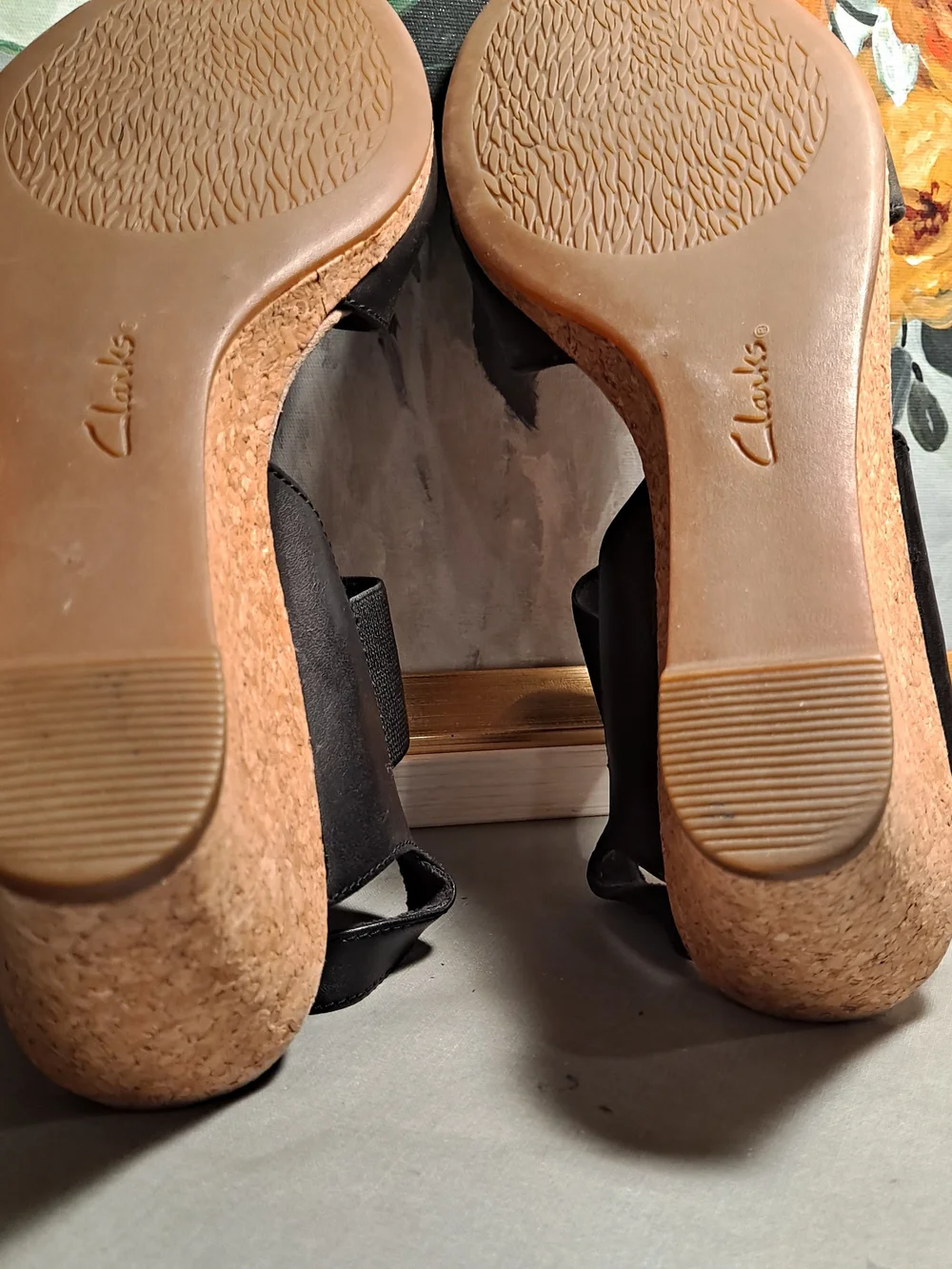 Clarks Black Lafley Lily Wedge Slingback Sandals - Ultimate Comfortable Everyday